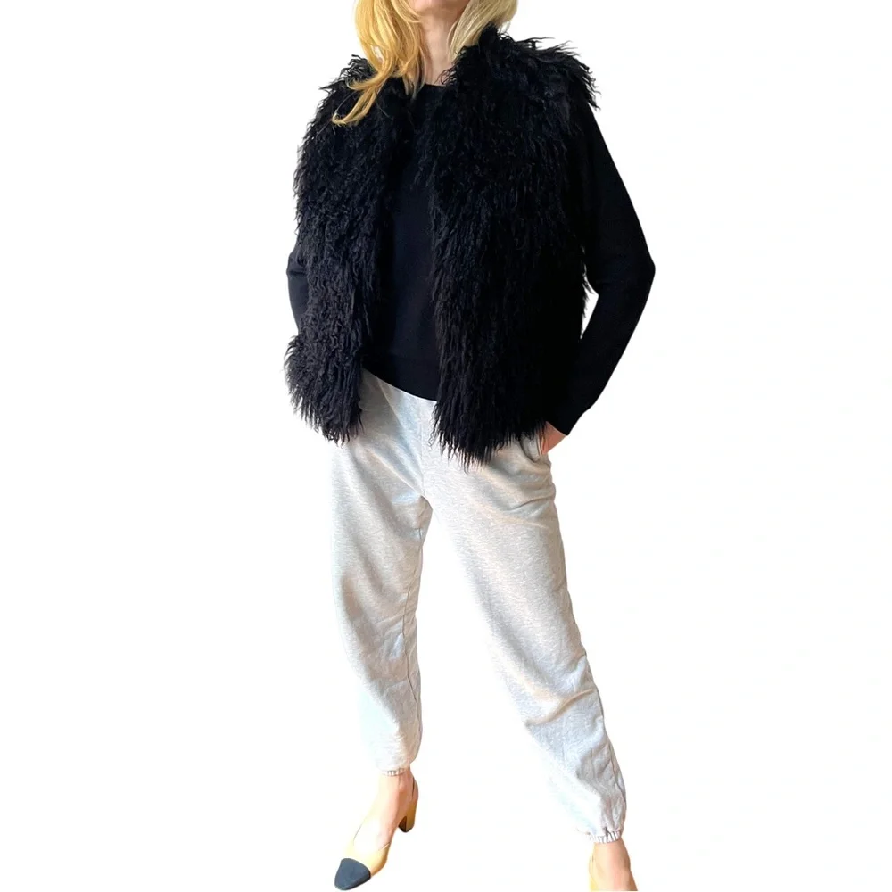 Vintage Mongolian Lamb Fur Vest - Picture 1 of 4